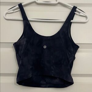 lululemon athletica Dark Blue Tie-Dye Crop Top